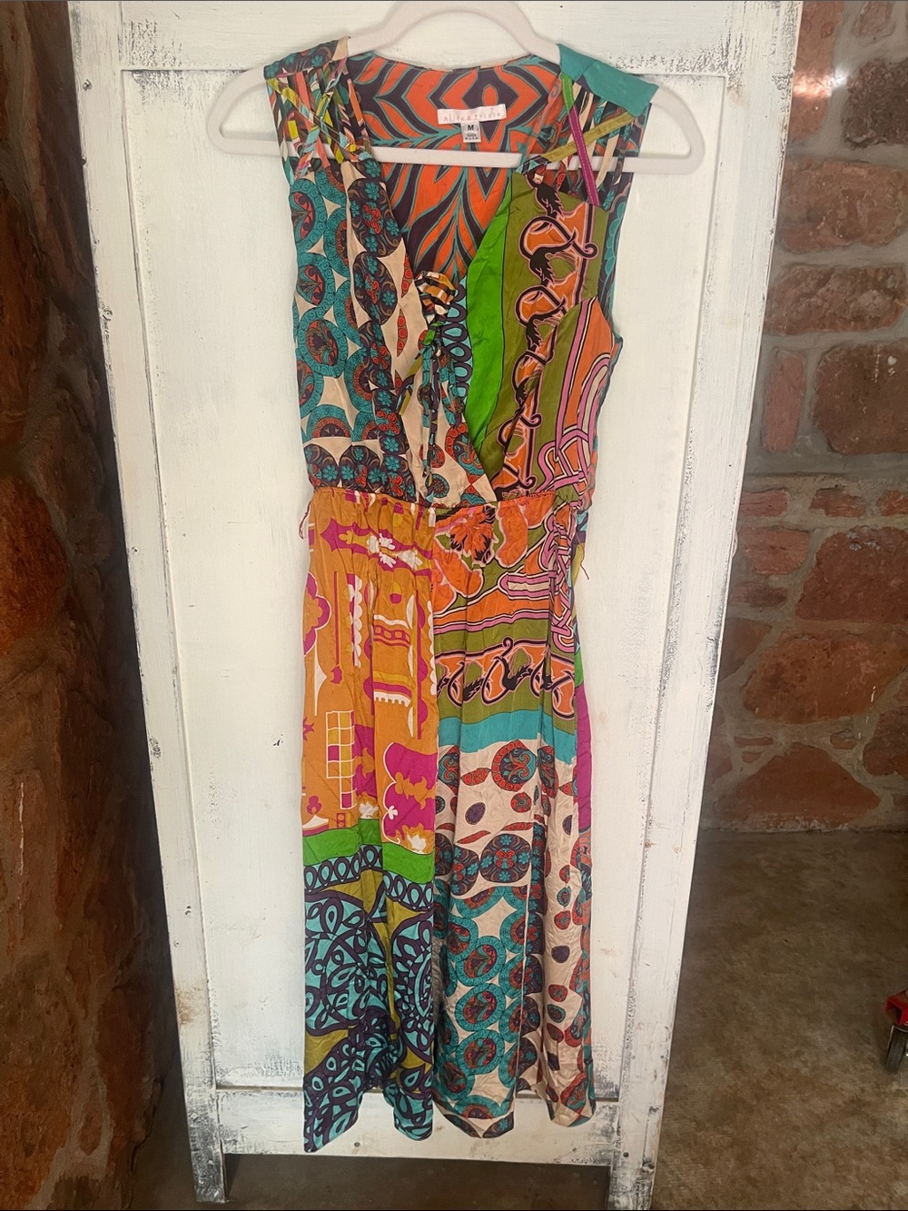 Alice & Trixie Mixed-Print Sleeveless Maxi Dress